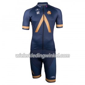 Set Fietsshirt + Korte Koersbroek 2018 Aqua Blue Sport N001